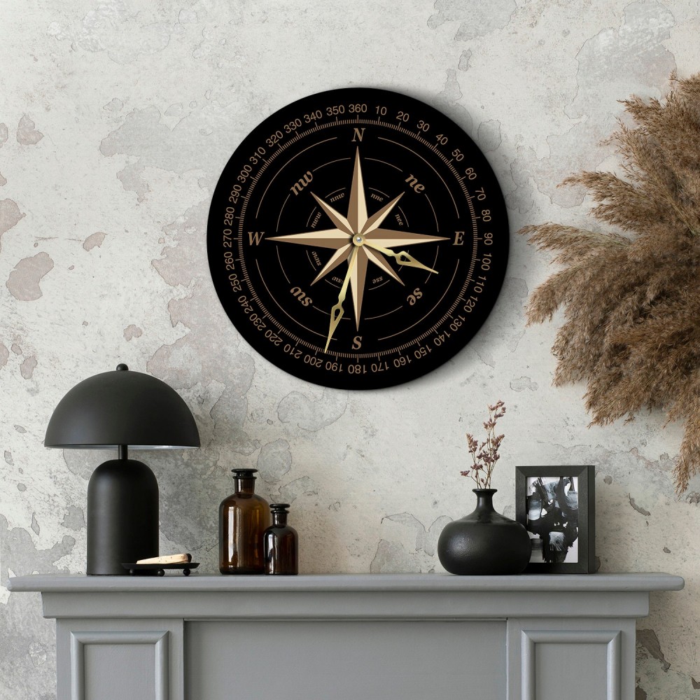 Compass wall clock