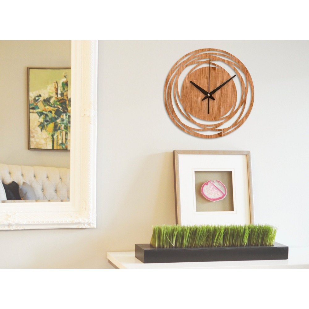 Modern wooden wall clock