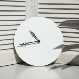 Simple white wall clock