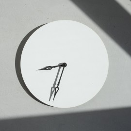 Simple white wall clock