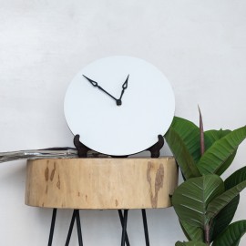 Simple white wall clock