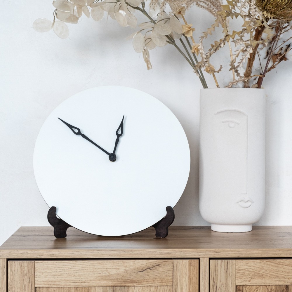 Simple white wall clock