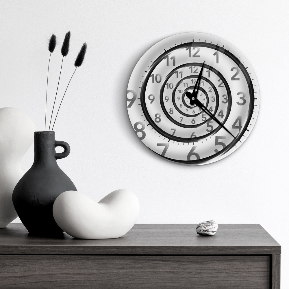 Mysterious spiral wall clock