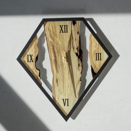 Unique design solid wood wall clock