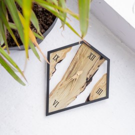Unique design solid wood wall clock