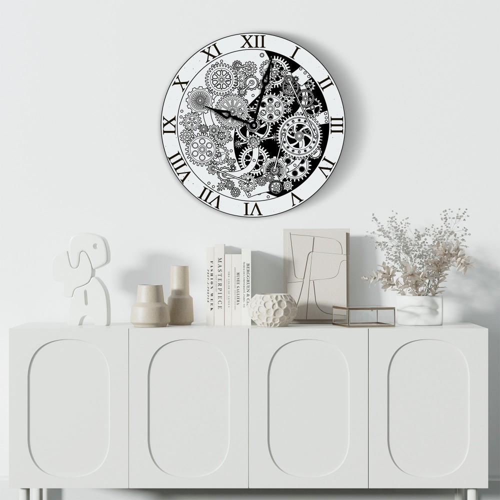Steampunk gear wall clock